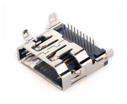 板ソケット19 Pinのすくい女性PCBの下でHDMIは1.8mmケーブル コネクタをTVのための
