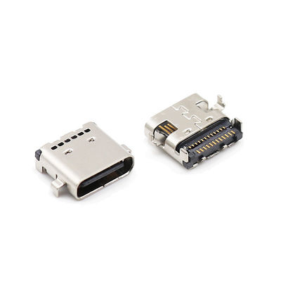 沈降のタイプSMT USBの女性のタイプCのコネクターUSBはC 24 Pinのソケットをタイプする