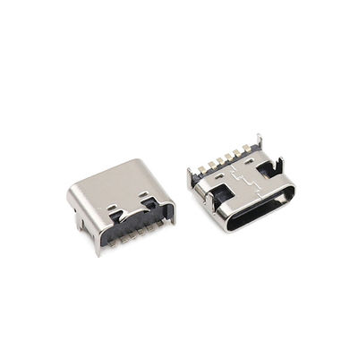 マイクロUSBのタイプCのコネクター6 Pin SMD 3.1mm女性SMT