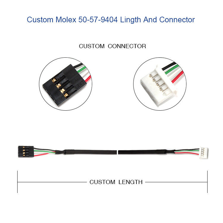 Molex 50-57-9404 SL 2.54mmの注文ワイヤー馬具4方法70066コネクター