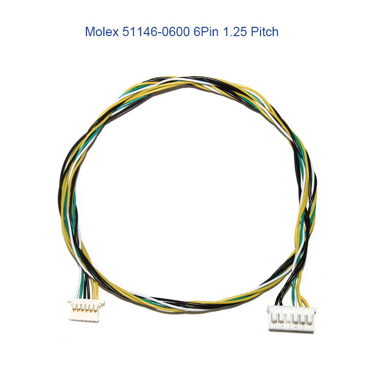5P 6P A1254 SMDハウジングのホールダーとの電気ワイヤー馬具MOLEX 51146 1.25mm