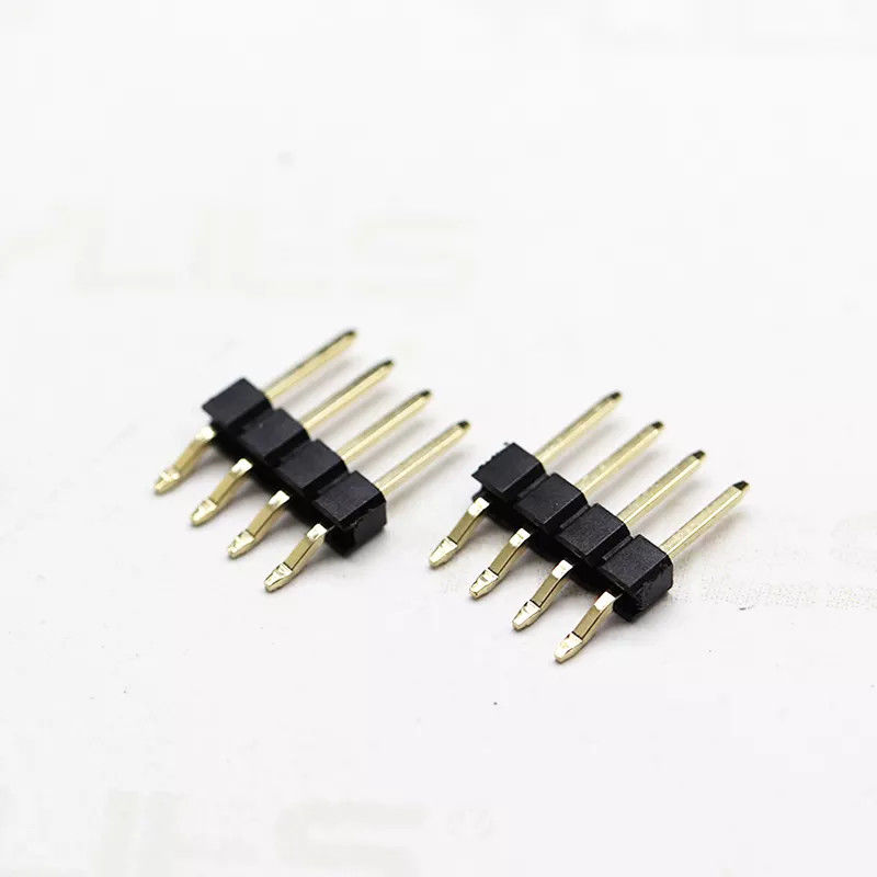 プラスチック直角の曲げられたSMTの単一の列Pinヘッダー2.54mmの位置2-40pin