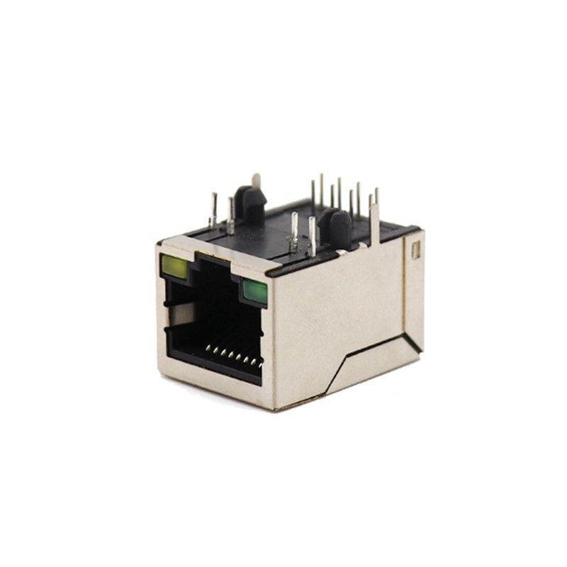 新型ネットワークのソケットRJ45ジャックのコネクターはランプに水晶頭部の座席ピンを持って来る