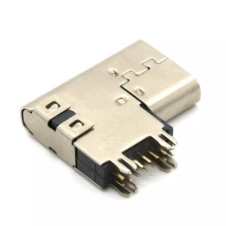 ポート 3.1 USB C PCB のコネクター SMT の容器を満たす側面の挿入物 14Pin のメスのソケット