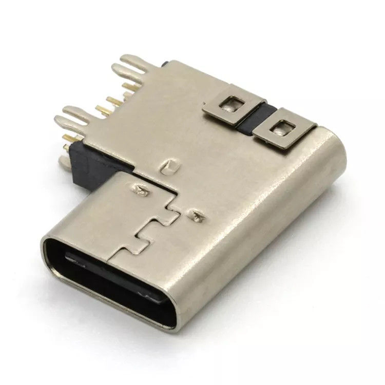 ポート 3.1 USB C PCB のコネクター SMT の容器を満たす側面の挿入物 14Pin のメスのソケット
