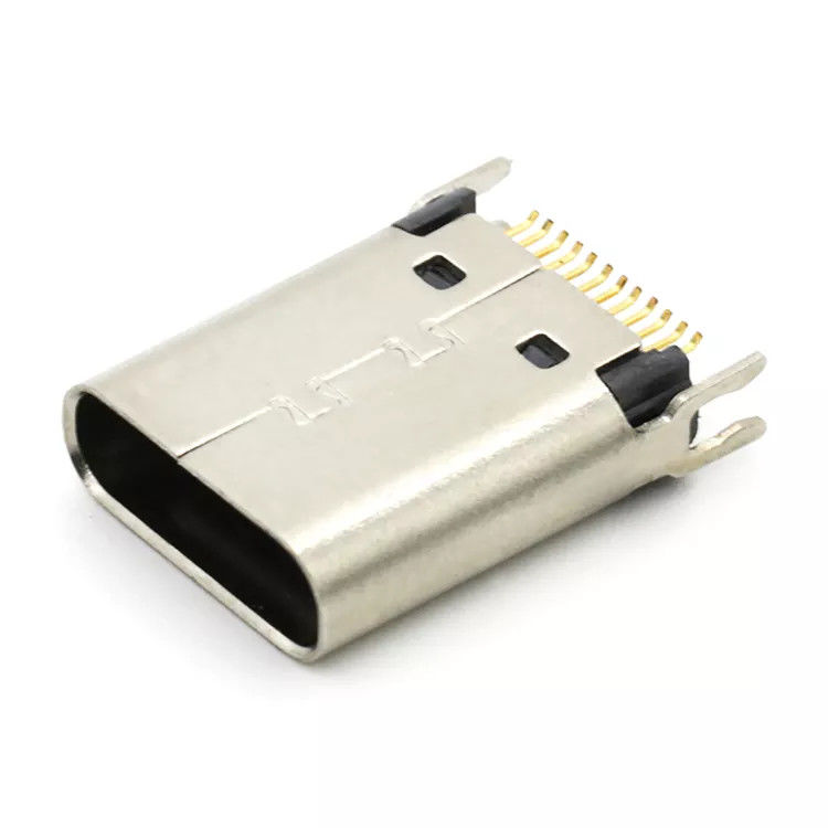1.0mm PCBのための女性のソケット24P USB 3.1のタイプCのコネクター180degree