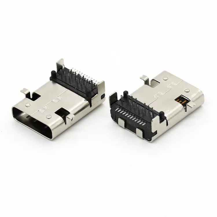 銅合金USBのメス コネクタSMTのタイプ24Pin USB 3.1 Cのソケット