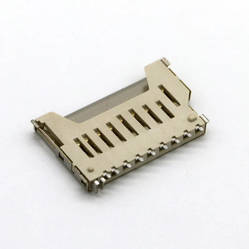 短いボディ9Pin SDメモリ・カードのコネクター押し押しのタイプ銅の貝