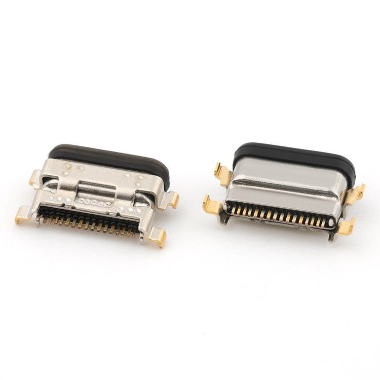 USB C 16ピンタイプC 女性コネクタ 中部マウント 1.13mm IPX8 防水