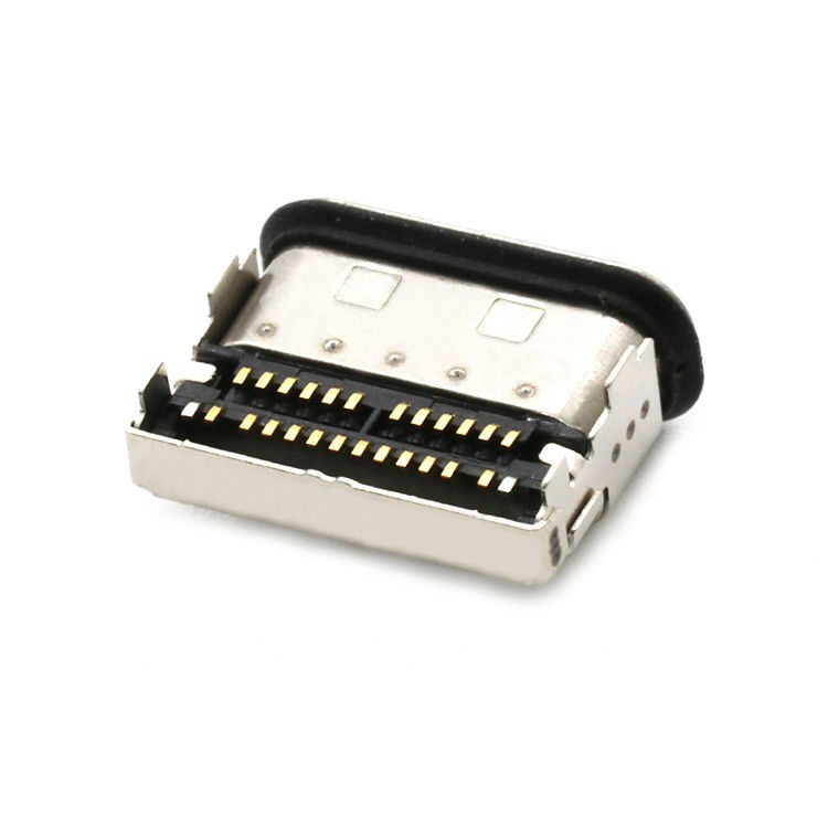 IP68 24Pin 防水USBタイプC 女性ソケット 2列 SMTコネクタ