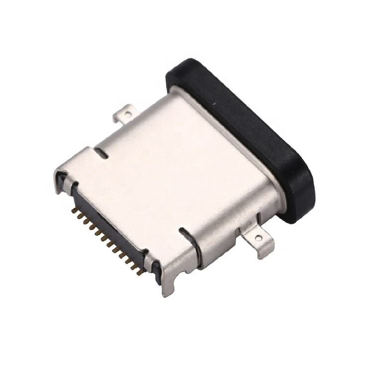 防水USB 3.1 Type C 24ピンメス コネクタ 水平SMT DIPマウント シンクプレート USBソケット