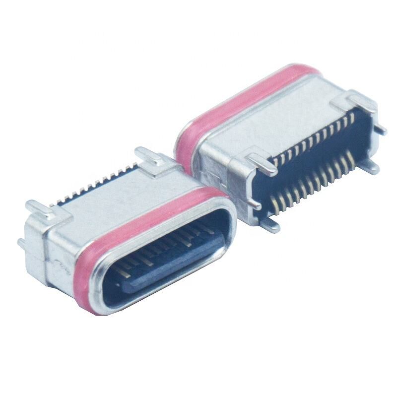 防水SMD垂直亜鉛粉末冶金24ピンメスType-cコネクタUSB充電ポートプラグ