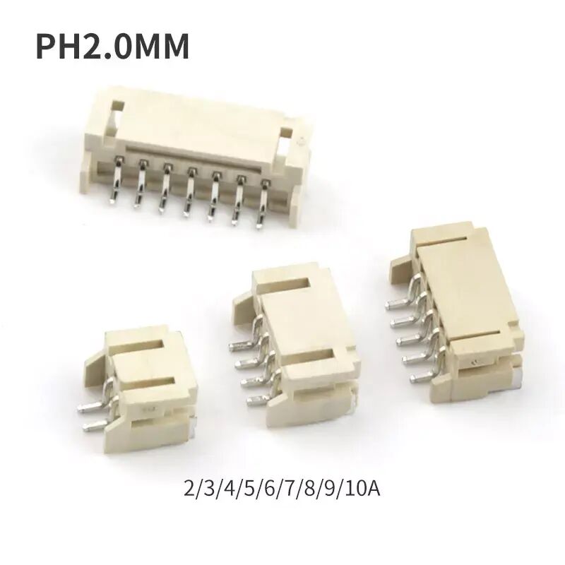 ワイヤー・トゥ・ボード SMDコネクタ PH 2.0mm 6ピン SMT 垂直ウェファコネクタ (カバー付き)