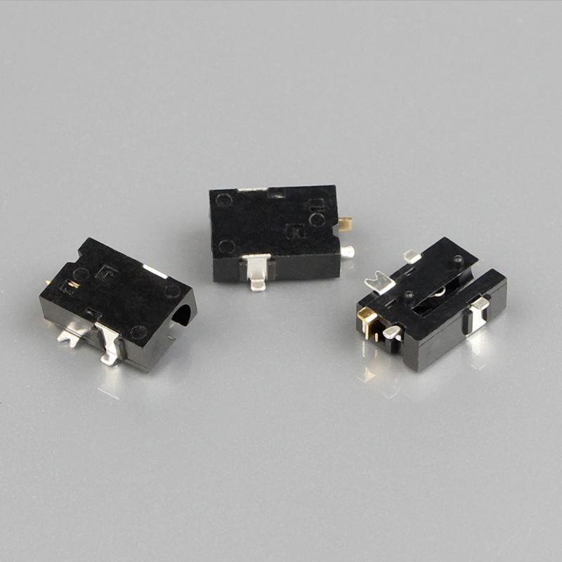 5 PIN SMT/SMD 0.65mm Black Brass Nylon RCA Power Jack Socket Connectors