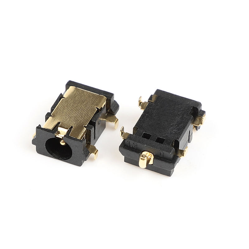 5 PIN DC-058-1.3mm DIP 真鍮接点 ナイロンハウジング DC電源アダプタープラグ メスジャック