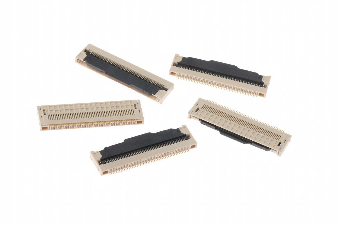 高温熱塑性SMT型 底部接触 フリップロック 右角 ZIF H4.7mm FPC/FFCコネクタ