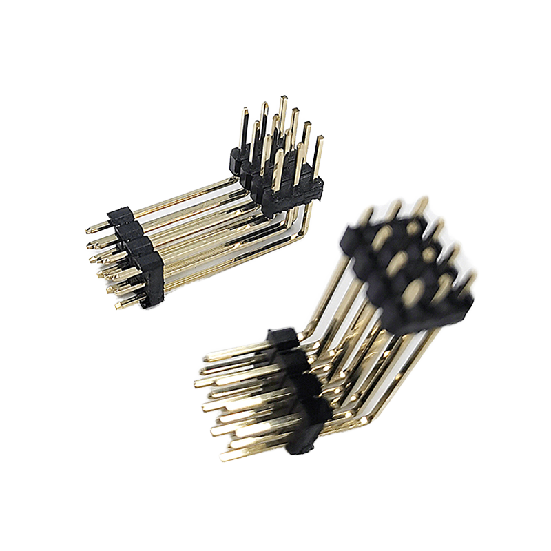 2.54mm ピッチ ダブル 列 男性 ピン ヘッダ コネクタ ストレート PCB ゴールド プレート ヘッダ ストライプ