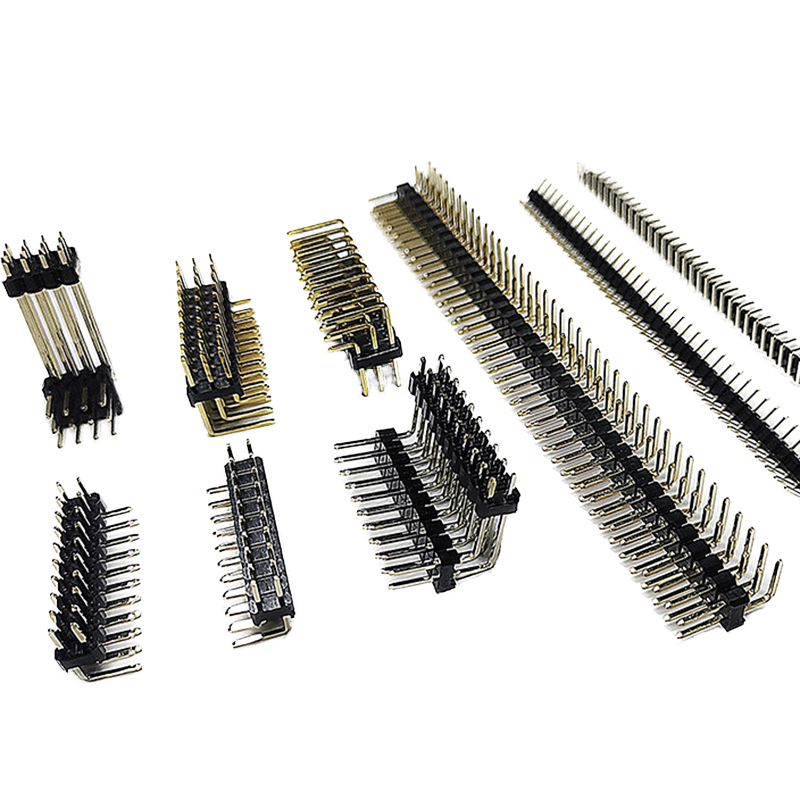 2.54mm ピッチ ダブル 列 男性 ピン ヘッダ コネクタ ストレート PCB ゴールド プレート ヘッダ ストライプ