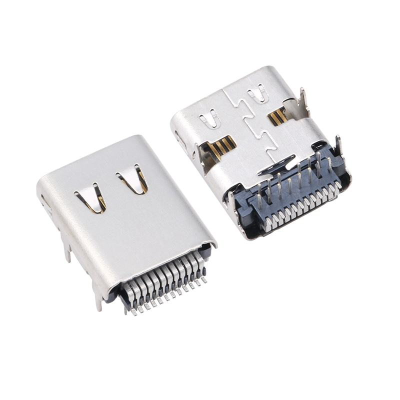 カスタマイズ USB 3.2 Type-C コネクタ 40 Gbps 防水 U4 ソケット 24ピン SMT DIP PCB メス オス コネクタ 工場