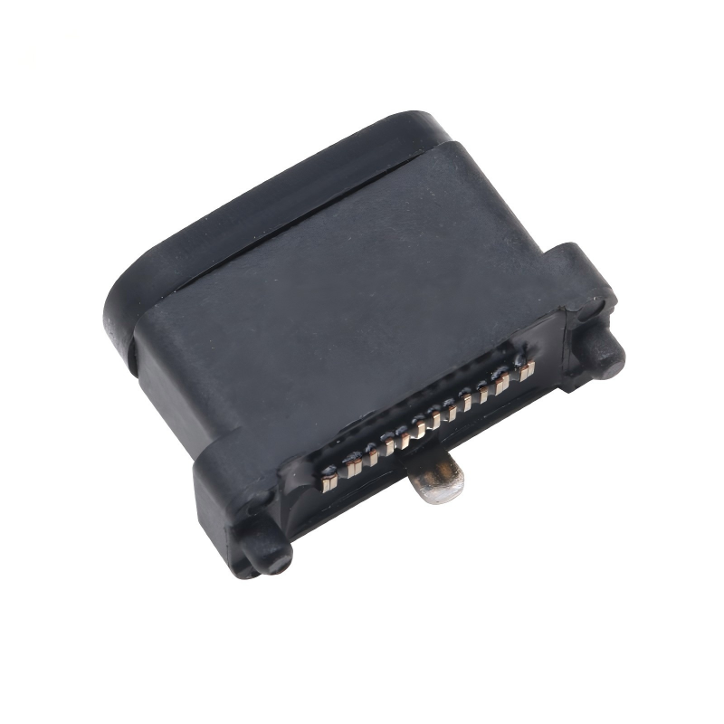 USB 3.2 Type-C 40 Gbps 防水 U4 ソケット 24ピン SMT DIP PCB メスコネクタ 金メッキ ステンレススチール 5A 100V AC
