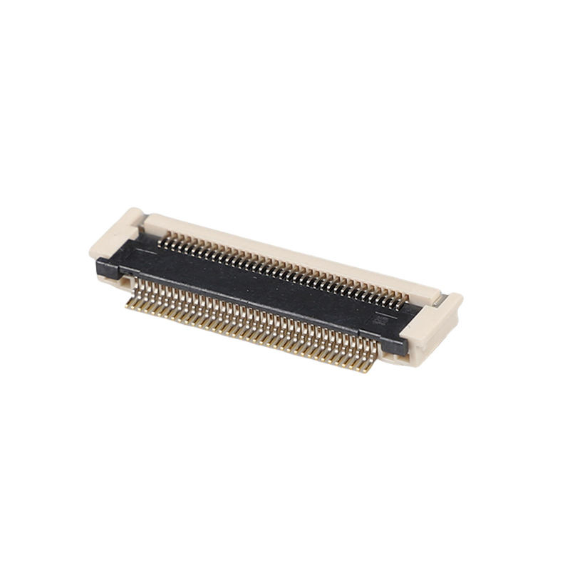 金メッキ 0.5mm ピッチ FPCFFC コネクタ 2.7H ポストプレッシャー水平 SMD 10-68Pin 50V 0.5A
