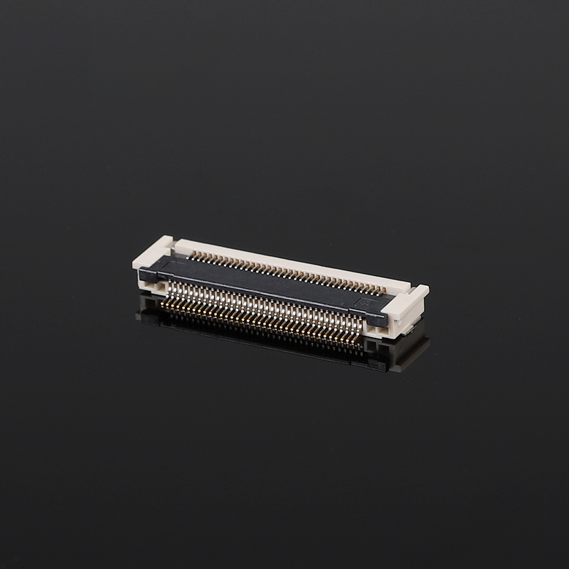金メッキ 0.5mm ピッチ FPCFFC コネクタ 2.7H ポストプレッシャー水平 SMD 10-68Pin 50V 0.5A