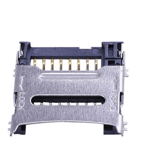 8ピン Micro SD / TF カードソケット | Molex 472192001 互換品 | H1.8mm リフトカバー（ヒンジ）SMTコネクタ