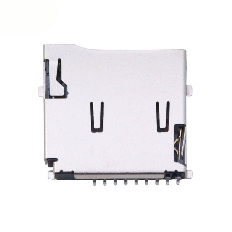 8ピン Micro SD / TF カードソケット | Molex 472192001 互換品 | H1.8mm リフトカバー（ヒンジ）SMTコネクタ