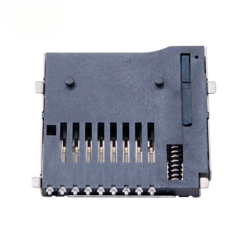 8ピン Micro SD / TF カードソケット | Molex 472192001 互換品 | H1.8mm リフトカバー（ヒンジ）SMTコネクタ