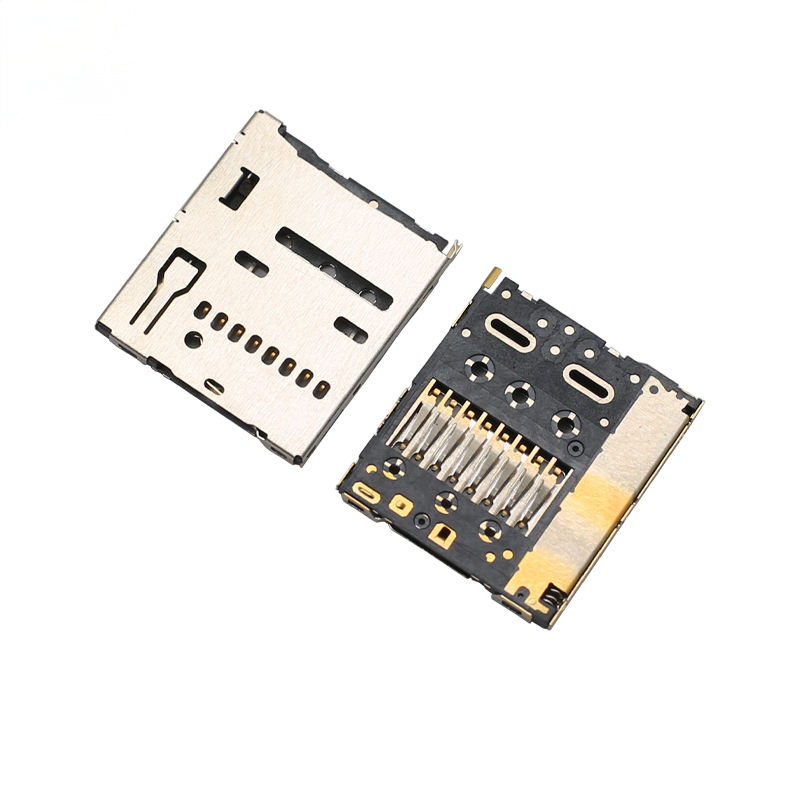 JAE ST11S008V4HR2000 プッシュプッシュ式マイクロSDカードコネクタ TFカードスロット（電話、カメラ用）-PCB用