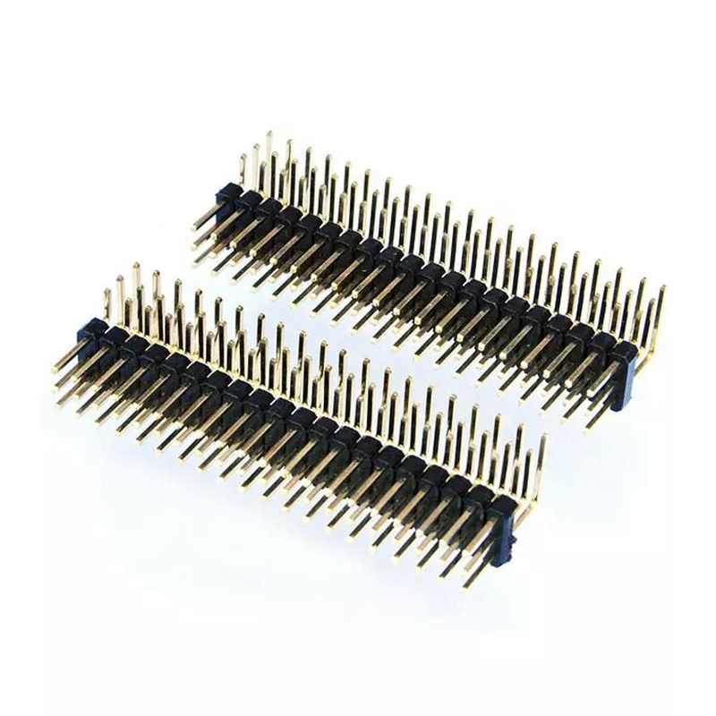 PCBピンヘッダー 1.0mm デュアルロウ ベントピン SMT 180度 90度 PBT素材 リン青銅コンタクト ピン長カスタマイズ可能
