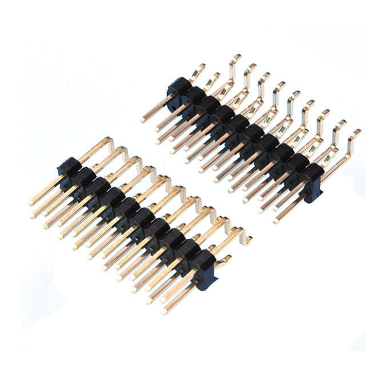 PCBピンヘッダー 1.0mm デュアルロウ ベントピン SMT 180度 90度 PBT素材 リン青銅コンタクト ピン長カスタマイズ可能
