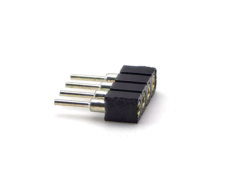 2.54mm ピッチ DIN ブラス 女性 丸いヘッダー接続器 PPSハウジング H3.0mm 1*4P PCBA用