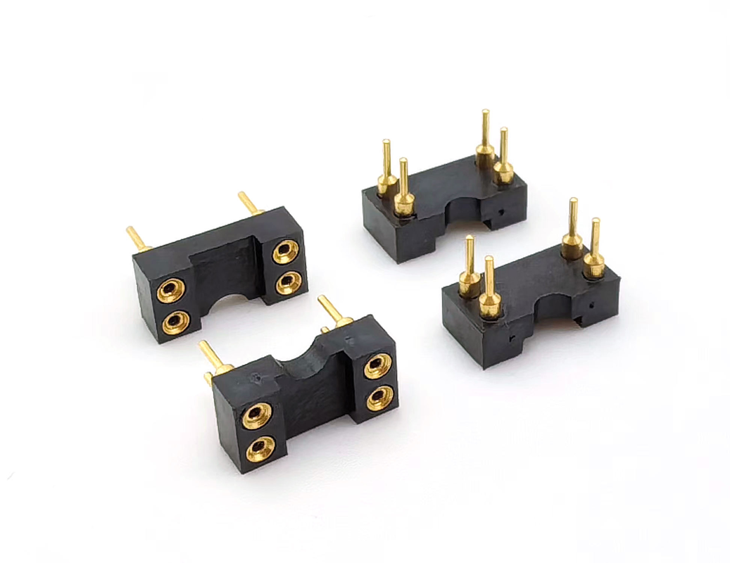 2.54mmピッチICソケット 機械製 女性ヘッダー 直 H3.0mm 4Pホール オールゴールド 60V 評価 PPSシェル