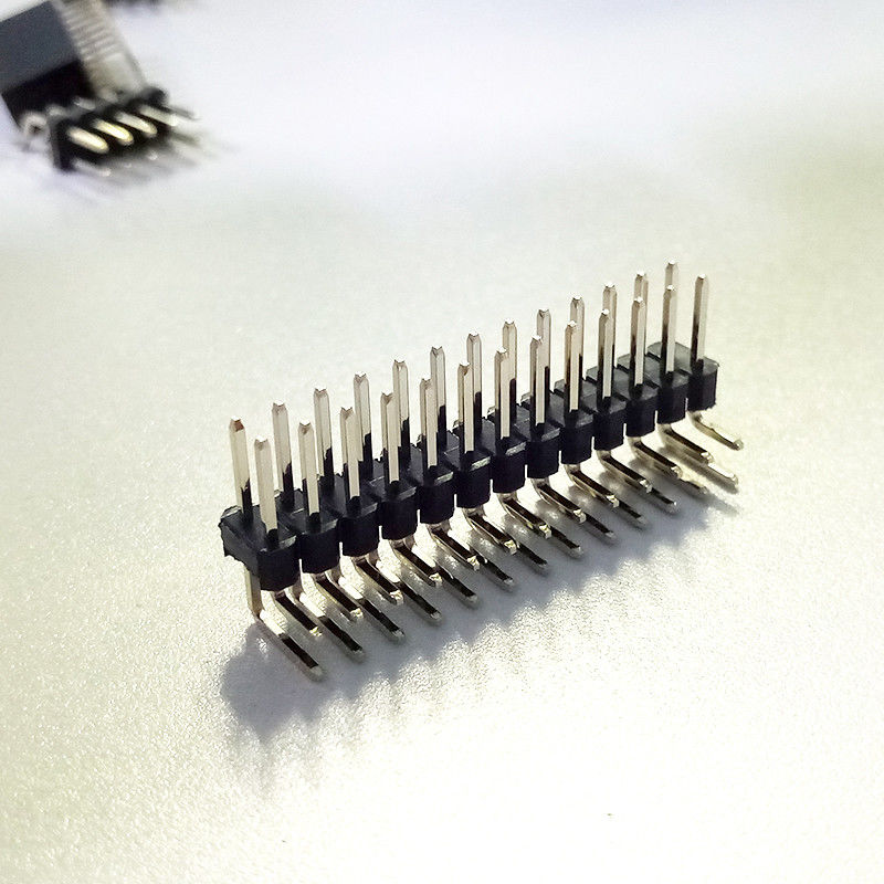 PA9Tの二重単一の列のすくい90度のピン コネクタPinヘッダー1.27 Mmピッチ