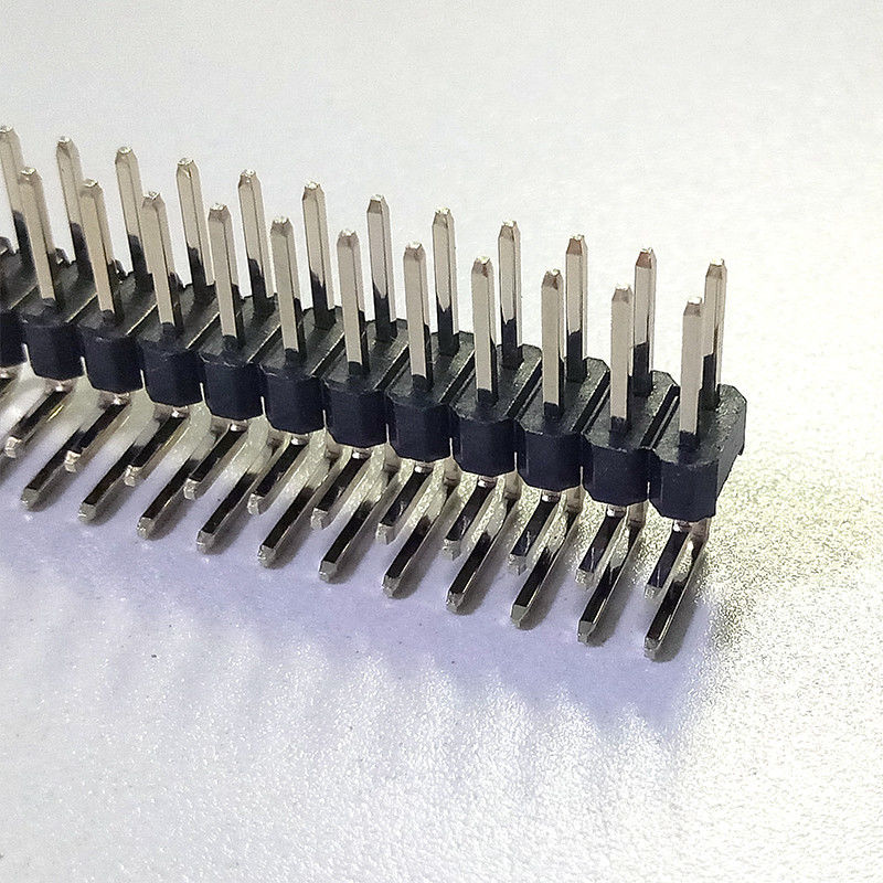 PA9Tの二重単一の列のすくい90度のピン コネクタPinヘッダー1.27 Mmピッチ
