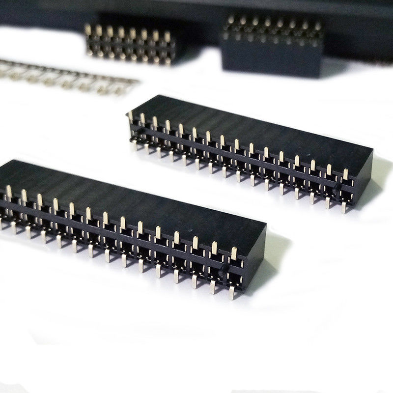 PA6T UL94V-0 女性ヘッダーコネクタ 2.54mm ピッチとブラスゴールドフラッシュコンタクト