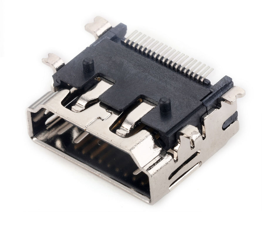 横のHDMI PCBのソケット女性SMTはコネクターに10000の周期をタイプする