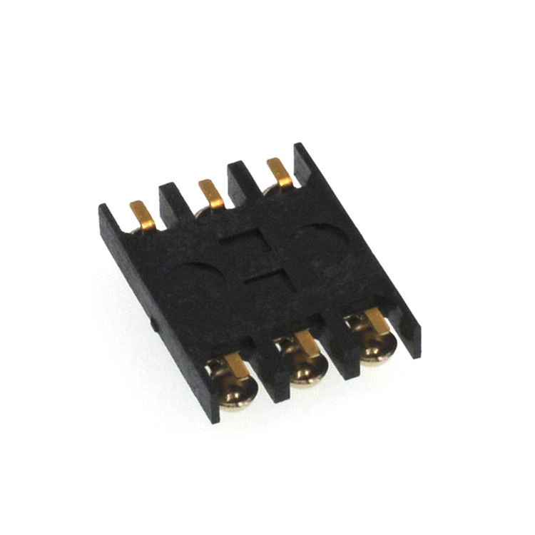 球形の榴散弾6 Pin SIMカード ソケットのコネクターSMT 1.5mm 2.0mmの高さ