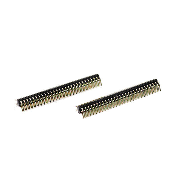 90の程度1.27mmピッチPCBのすくいPinヘッダーのコネクターの二重列ROHS