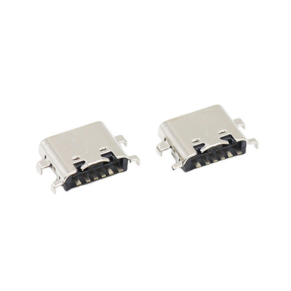 6つのPin USBのタイプCのコネクターのソケットPCBの沈降の版の女性0.8MM 3.1mm