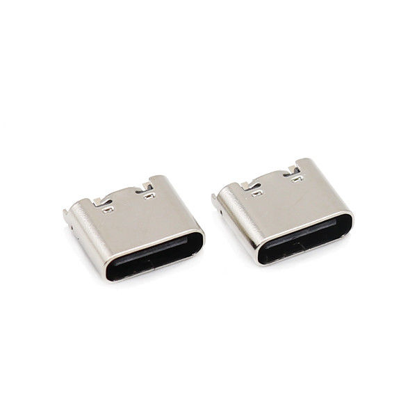 USBの女性のタイプCのコネクター6 Pin 180程度のすくい3.1mm UL94V-0ハウジング