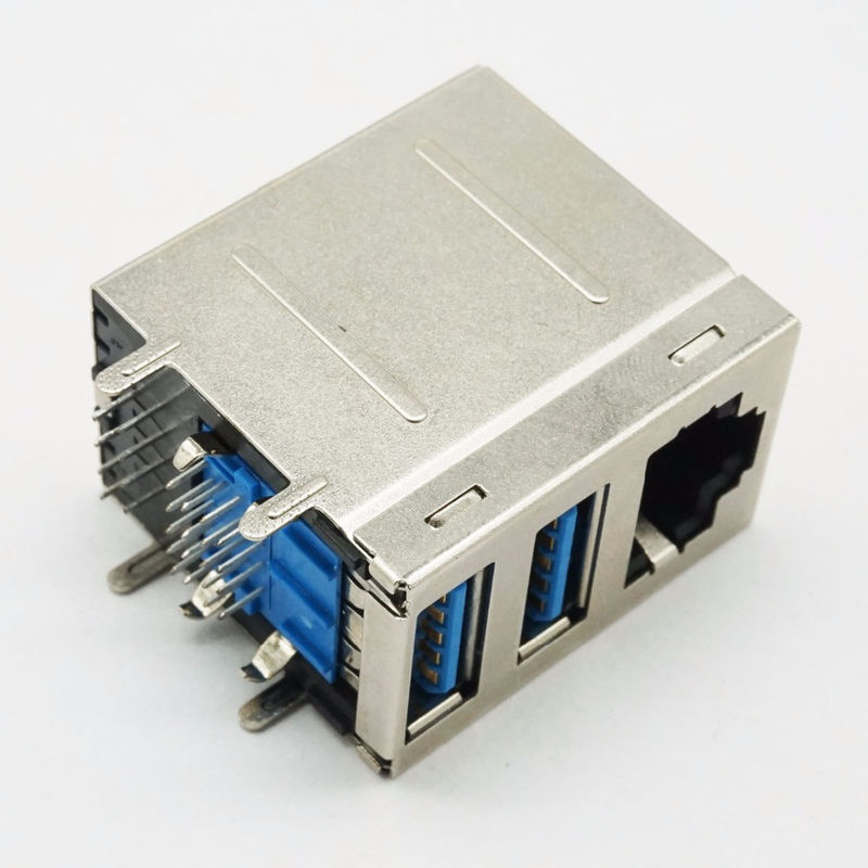 PBTコンボUSB 3.0 180 LANイーサネットのための程度RJ45のコネクター