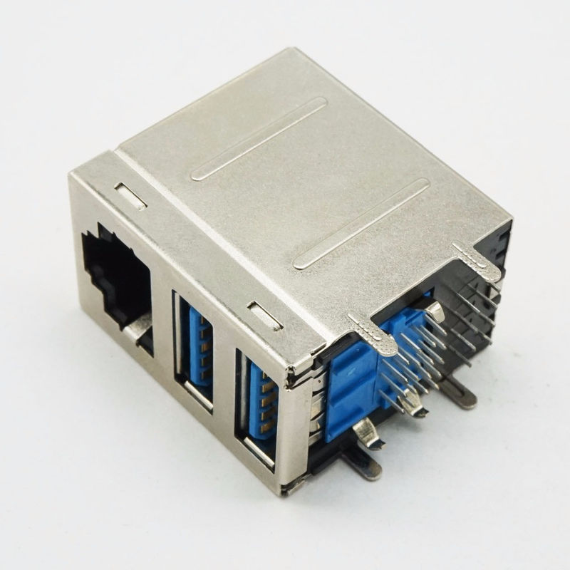 PBTコンボUSB 3.0 180 LANイーサネットのための程度RJ45のコネクター