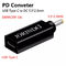 100W USB タイプ C メスから DC 5.5x2.5mm オス PD コネクタ高速急速充電