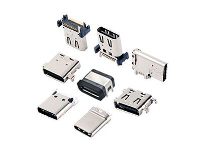 24PIN USB 3.1 Type C Female Hybrid Right-Angle Receptacle Connector for Phone Charging and Fast Data Transfer