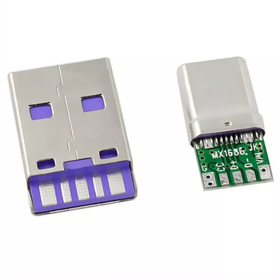 USB プラグ タイプ C オス コネクタ 充電ポート 高速伝送速度 5A