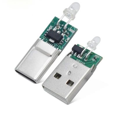 青銅 銅 USBタイプC 男性接続器 LEDライト SAMSUNG HUAWEI